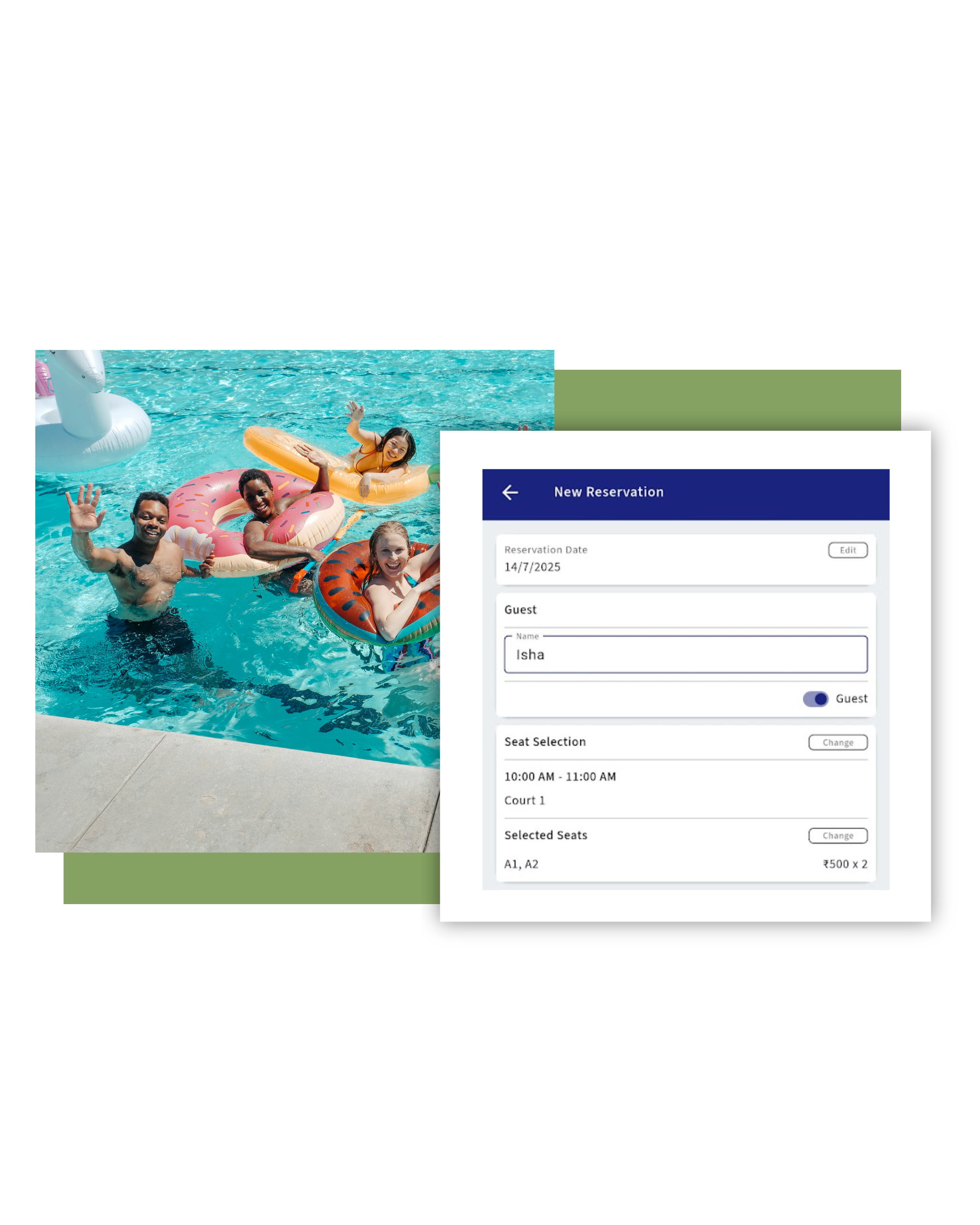 Pool scheduling in swimming academy software